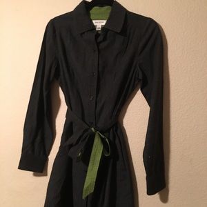 Isaac Mizrahi grey button down dress